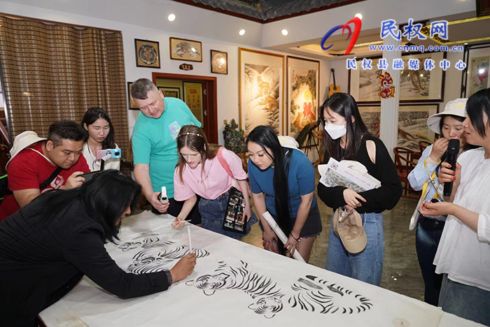 2023“打卡中國·讀懂中國式現(xiàn)代化——你好，河南！”網(wǎng)絡國際傳播活動走進“中國畫虎第一村” ? ? ?