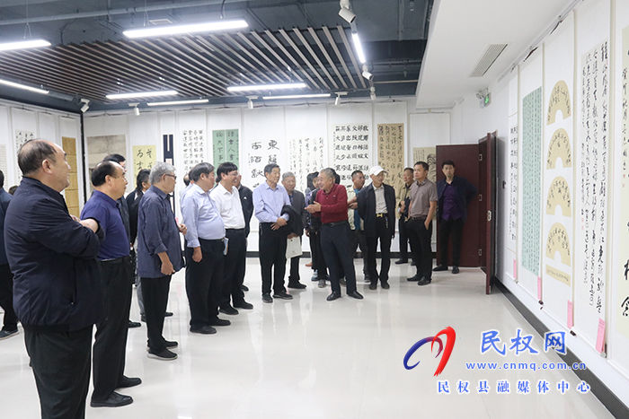 花開重陽·國泰民安——民權(quán)縣慶十一、歌重陽、學(xué)習(xí)貫徹習(xí)近平新時代中國特色社會主義思想主題教育書畫展開幕