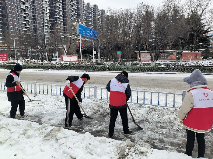 團縣委組織大學生志愿者開展清雪除冰志愿服務活動 團縣委組織大學生志愿者開展清雪除冰志愿服務活動