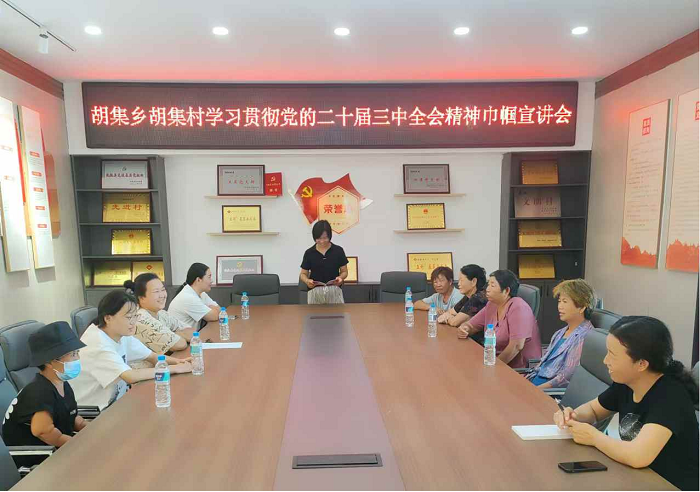 民權(quán)縣胡集村婦聯(lián)開展學習貫徹黨的二十屆三中全會精神巾幗宣講會 民權(quán)縣胡集村婦聯(lián)開展學習貫徹黨的二十屆三中全會精神巾幗宣講會