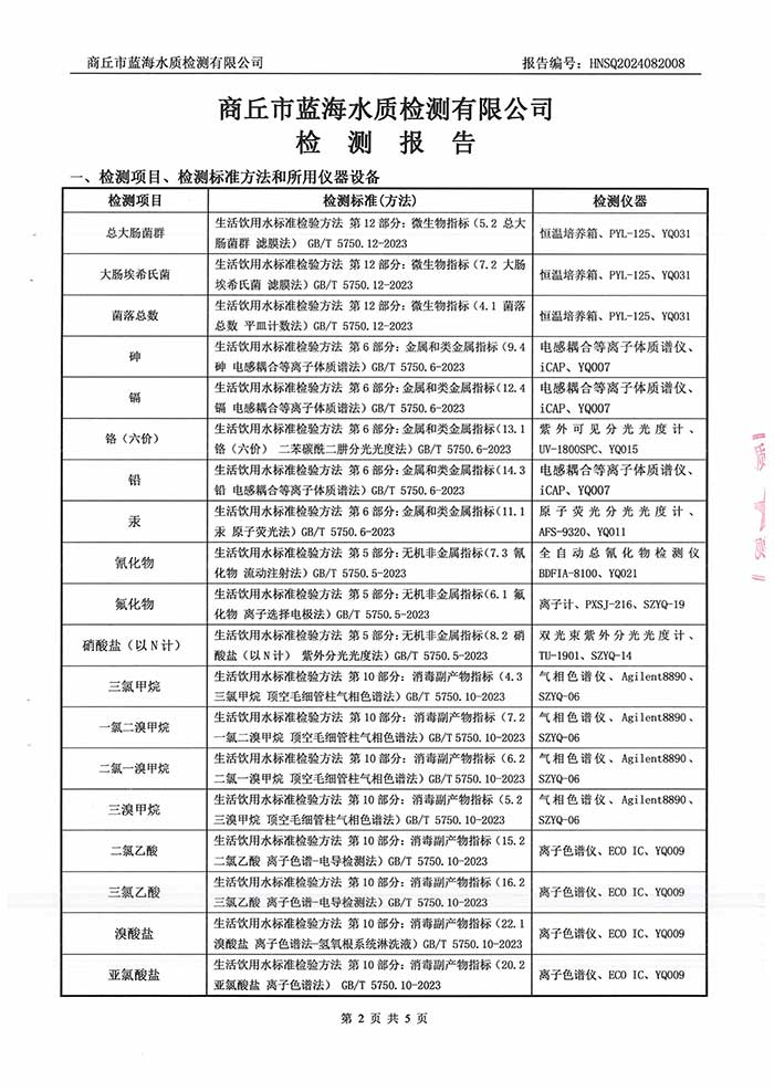 關(guān)于民權(quán)縣水務(wù)公司2024年8月水質(zhì)檢測報告的公示 關(guān)于民權(quán)縣水務(wù)公司2024年8月水質(zhì)檢測報告的公示