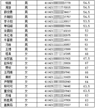 2025年民權縣公開招聘巡防隊員進面名單 2025年民權縣公開招聘巡防隊員進面名單