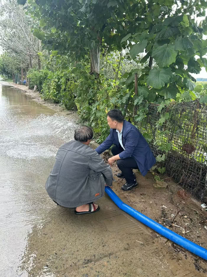 雨停即戰(zhàn)，縣衛(wèi)健委駐村第一書記帶隊(duì)為20畝花生地“解澇”